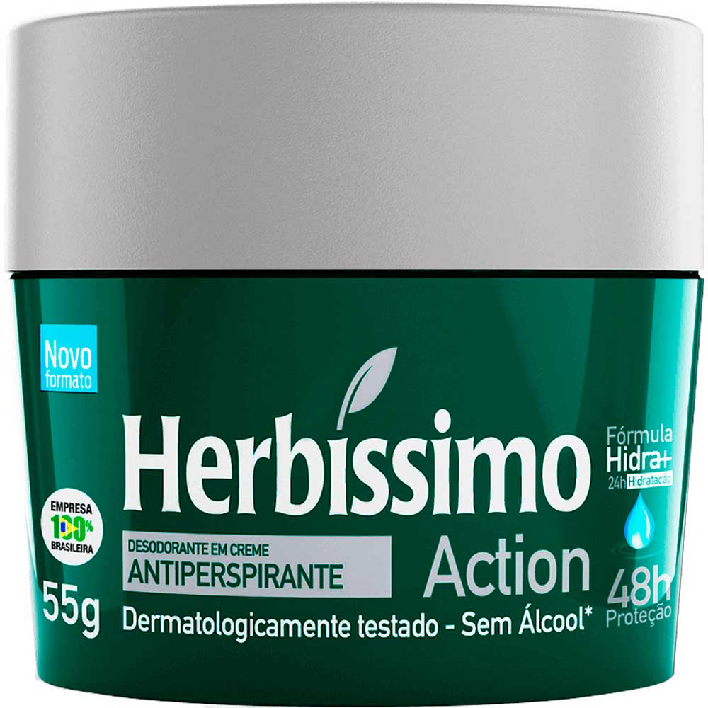DESODORANTE CREME HERBISSIMO 55G ACTION