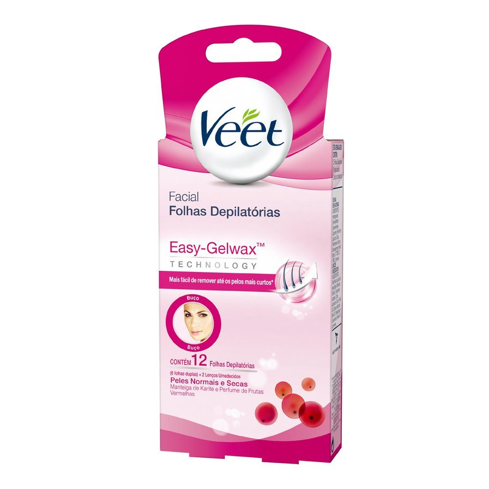 FOLHA DE CERA FACIAL VEET FRIA C/12 PELE NORMAL/SECA