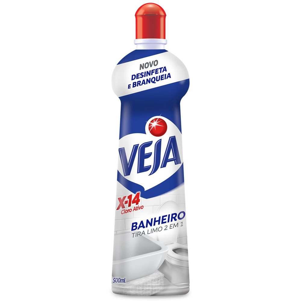 LIMPADOR VEJA X-14 500ML SQUEEZE T. LIMO CL. A. BANH