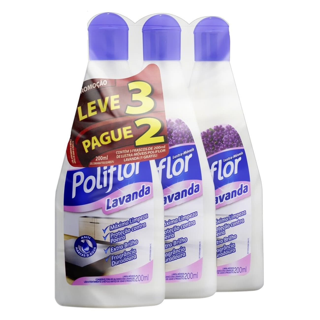 LUSTRA MOVEIS POLIF L3P2 200ML LAVANDA