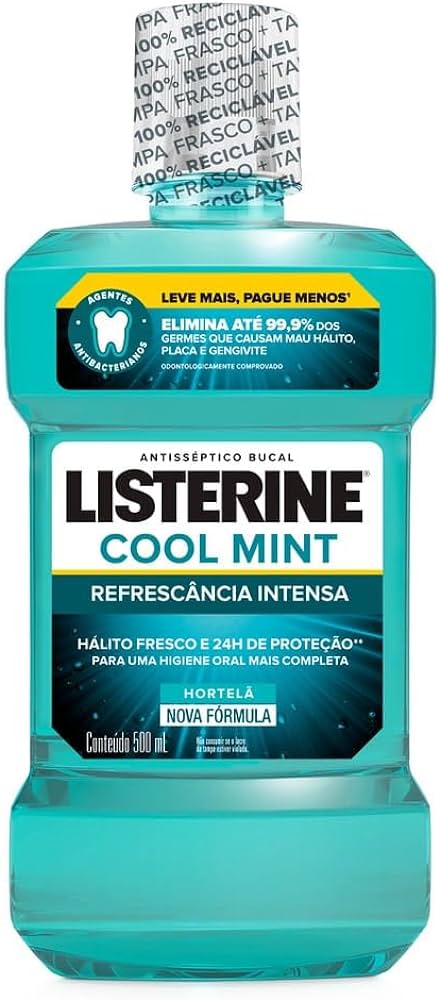 ENXAGUANTE BUCAL LISTERINE L500 P350 ML COOL MINT