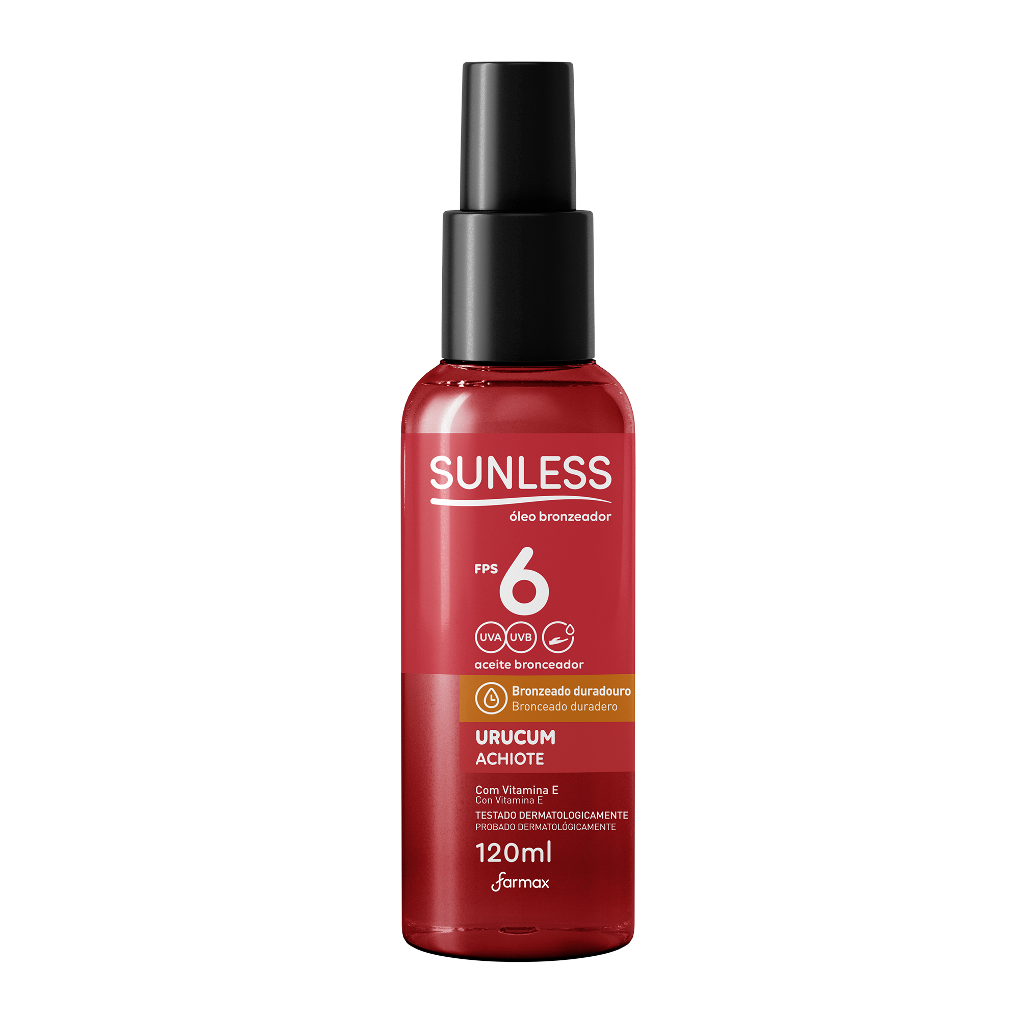 OLEO BRONZEADOR SUNLESS FPS6 120ML URUCUM