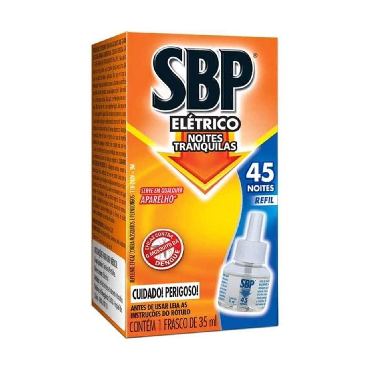 INSETICIDA SBP ELET. 45 NOITES REFIL 35ML LED