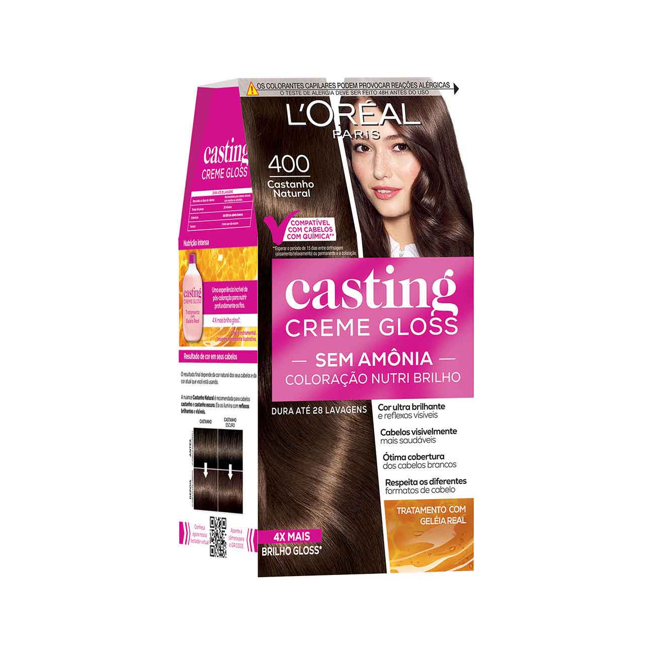 COLORACAO CASTING CREME GLOSS 400 CASTANHO NATURAL