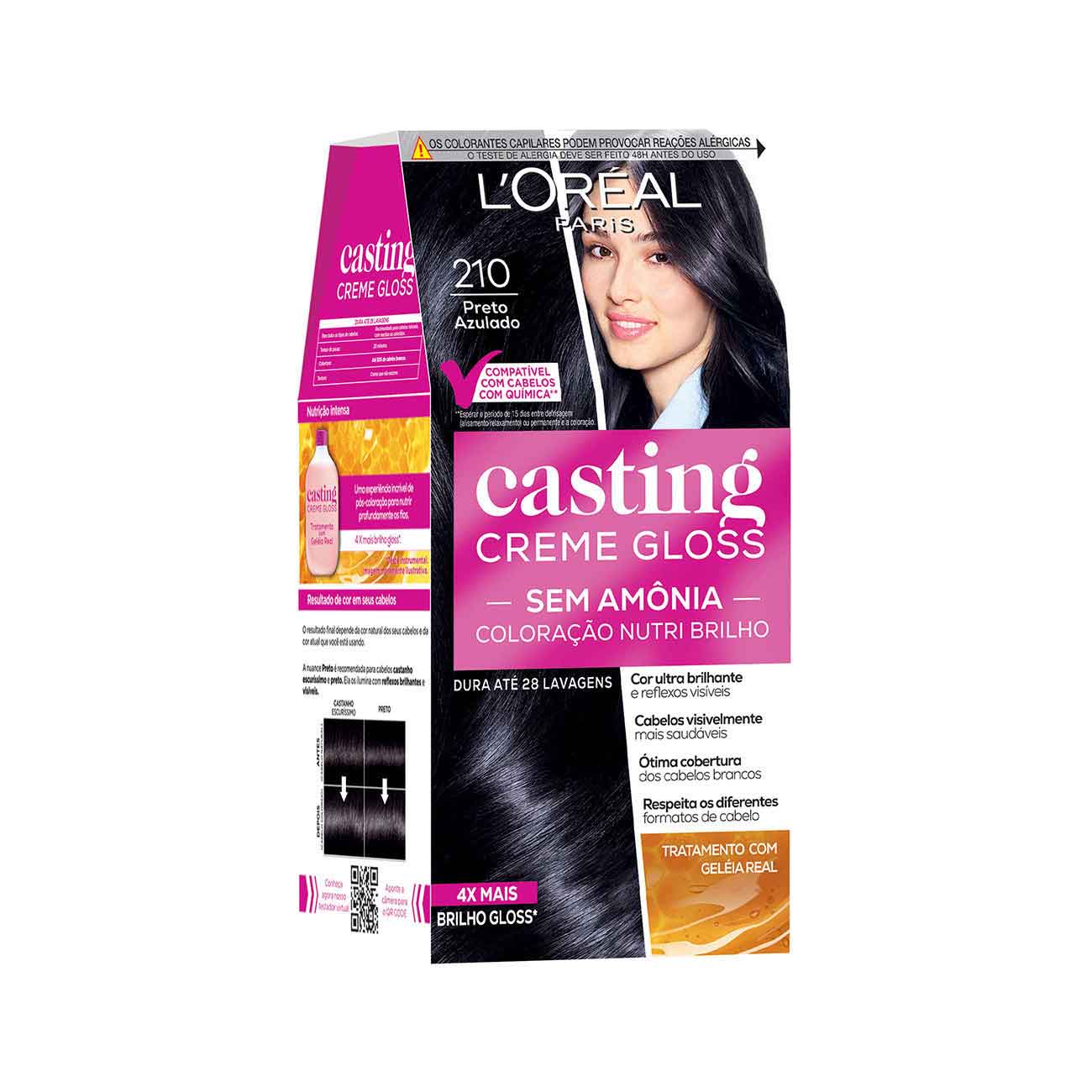 COLORACAO CASTING CREME GLOSS 210 PRETO AZULADO
