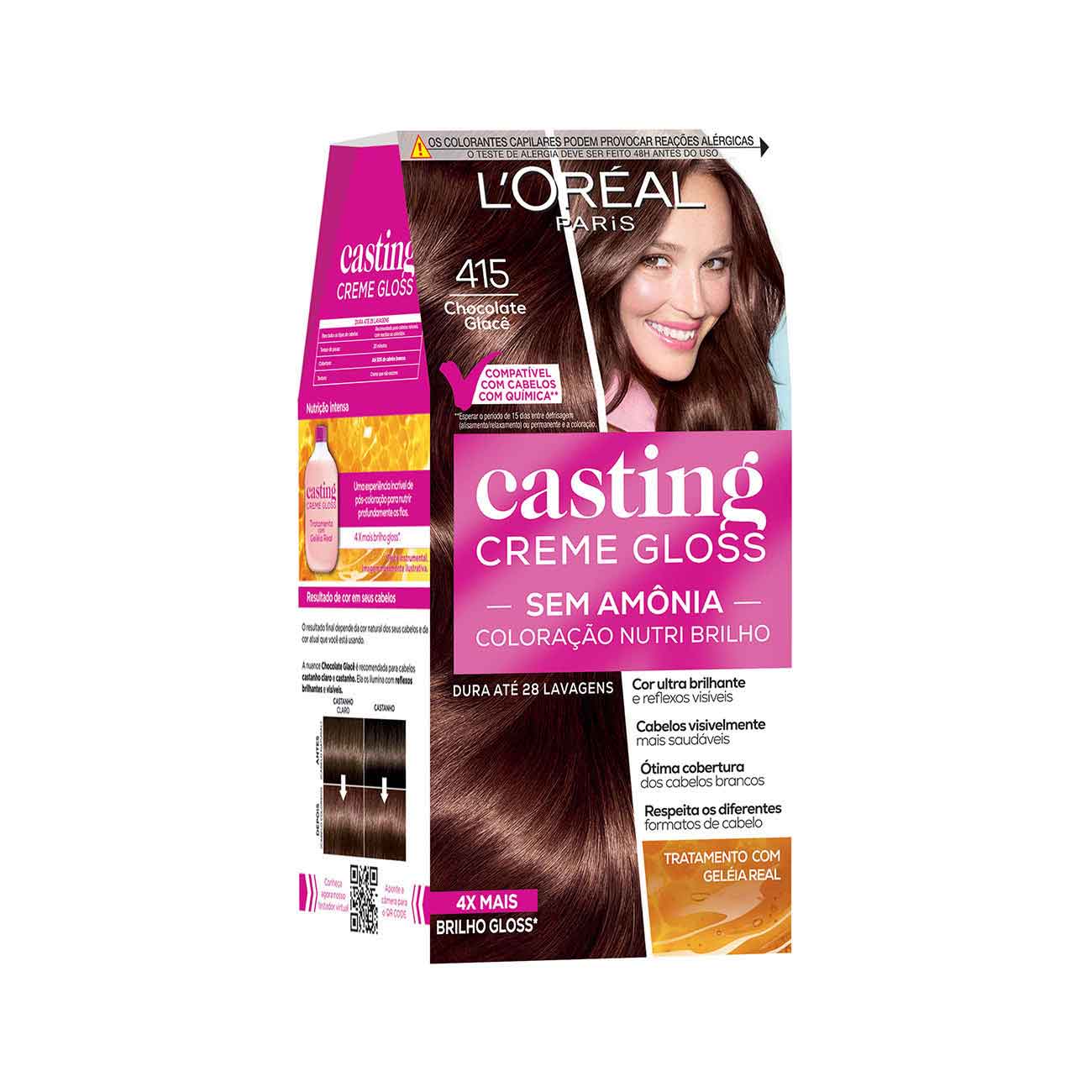 COLORACAO CASTING CREME GLOSS 415 CHOCOLATE GLACE