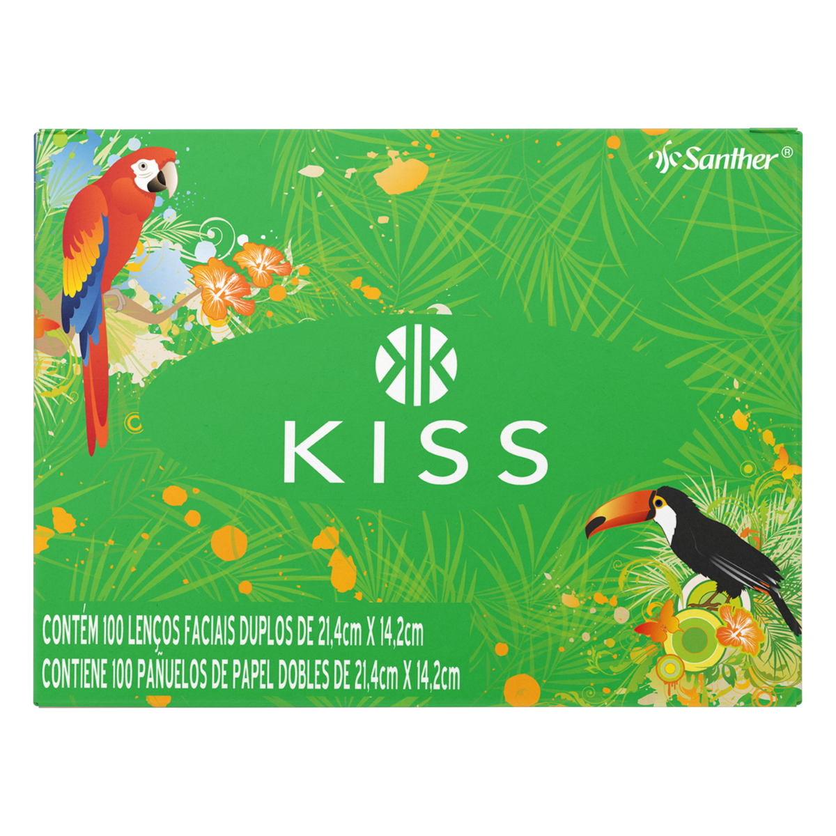 LENCO FACIAL KISS FOLHA DUPLA C/100 UNIDADES