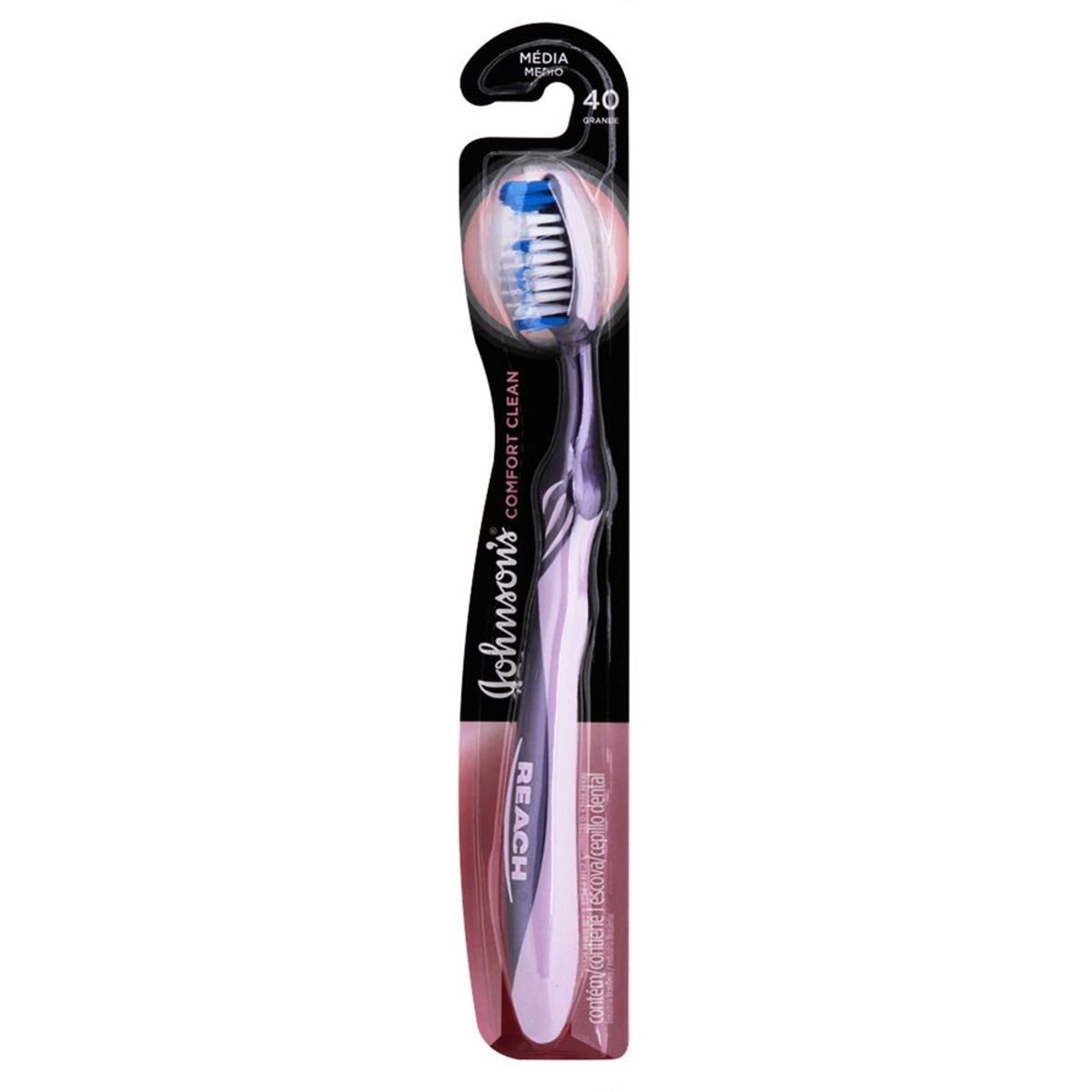 ESCOVA DENTAL J&J REACH CONFORT CLEAN GR 40 MEDIA