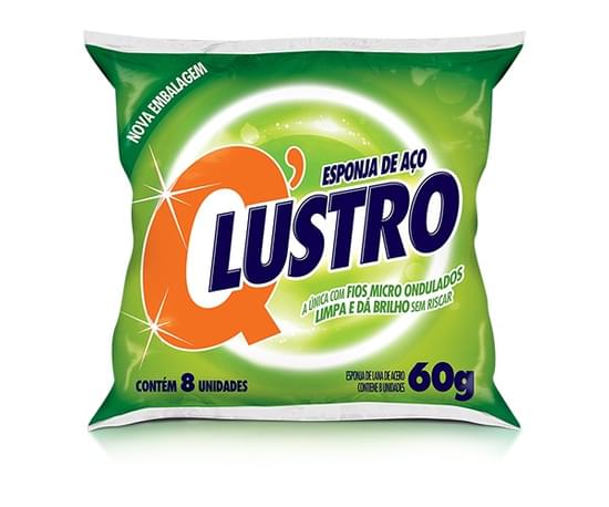 LA DE ACO BOMBRIL QLUSTRO 14X8UN