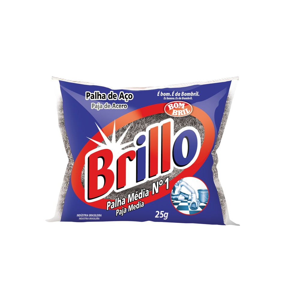 PALHA DE ACO BOMBRIL BRILLO 25G C/ 20 UN MEDIA
