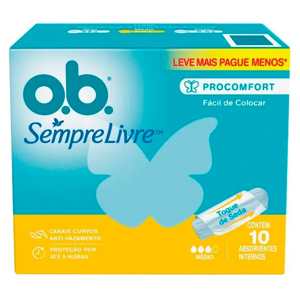 ABSORVENTE INT O.B. L10 P8 MEDIO