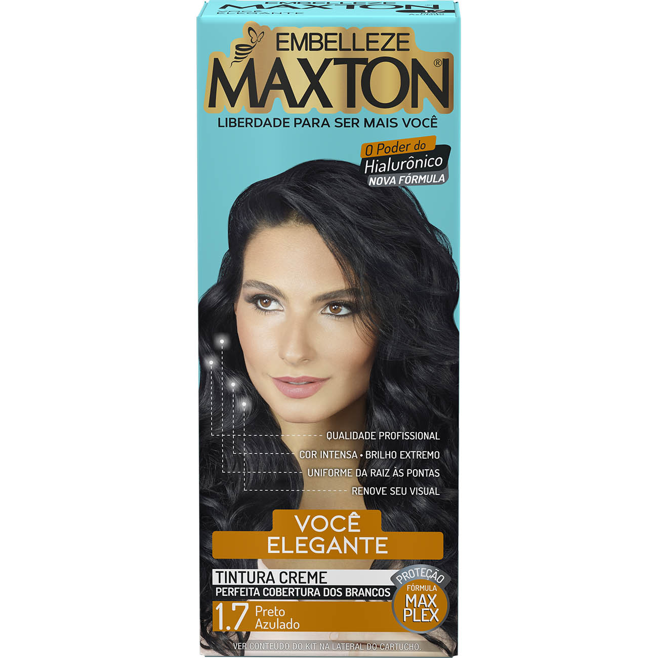 COLORACAO MAXTON KIT PRAT. 1.7 PRETO AZULADO