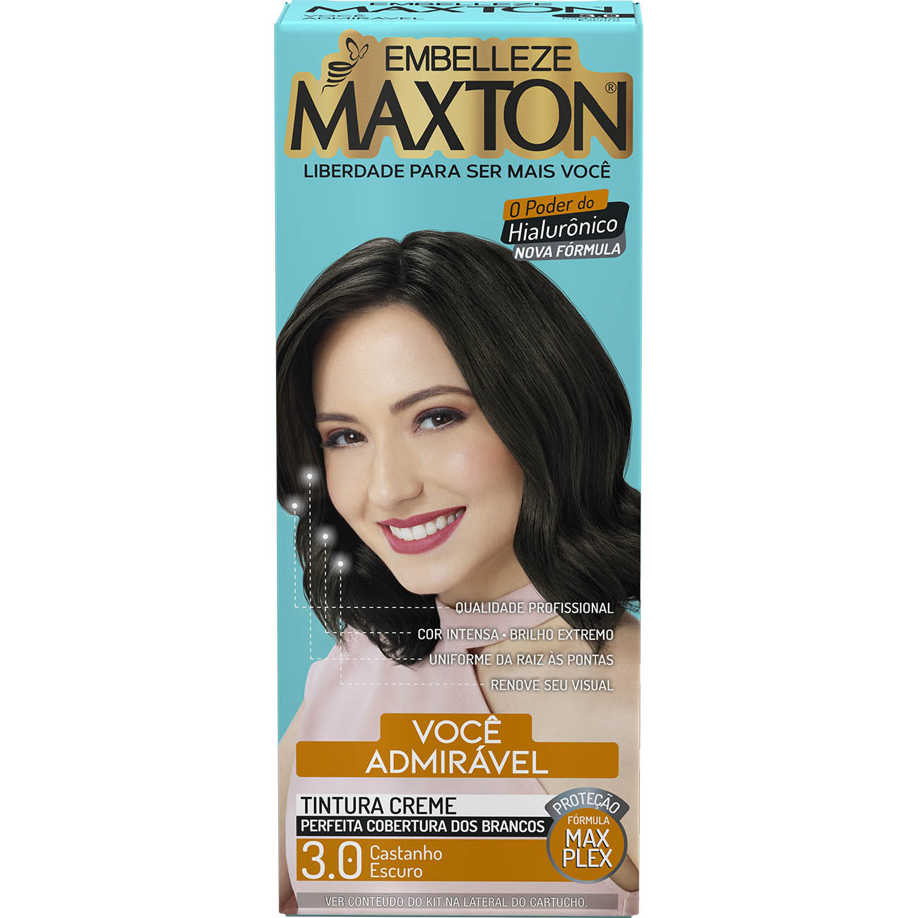 COLORACAO MAXTON KIT PRAT. 3.0 CASTANHO ESCURO