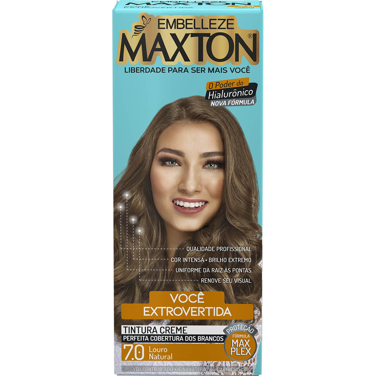 COLORACAO MAXTON KIT PRAT. 7.0 LOURO NATURAL