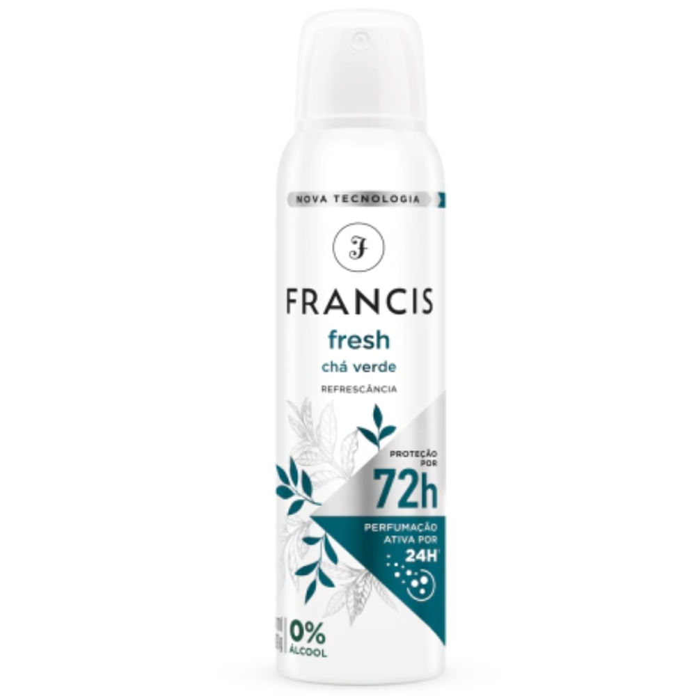 DESODORANTE AEROSOL FRANCIS 150ML CHA VERDE - VERDE ESCURO