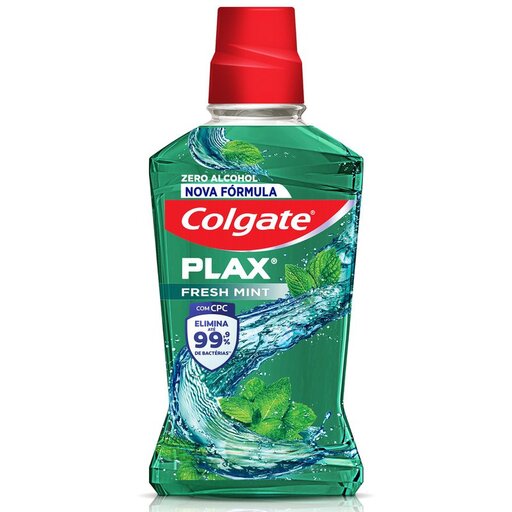 ENXAGUANTE BUCAL COLGATE PLAX 250ML ZERO ALCOOL FRESH MINT