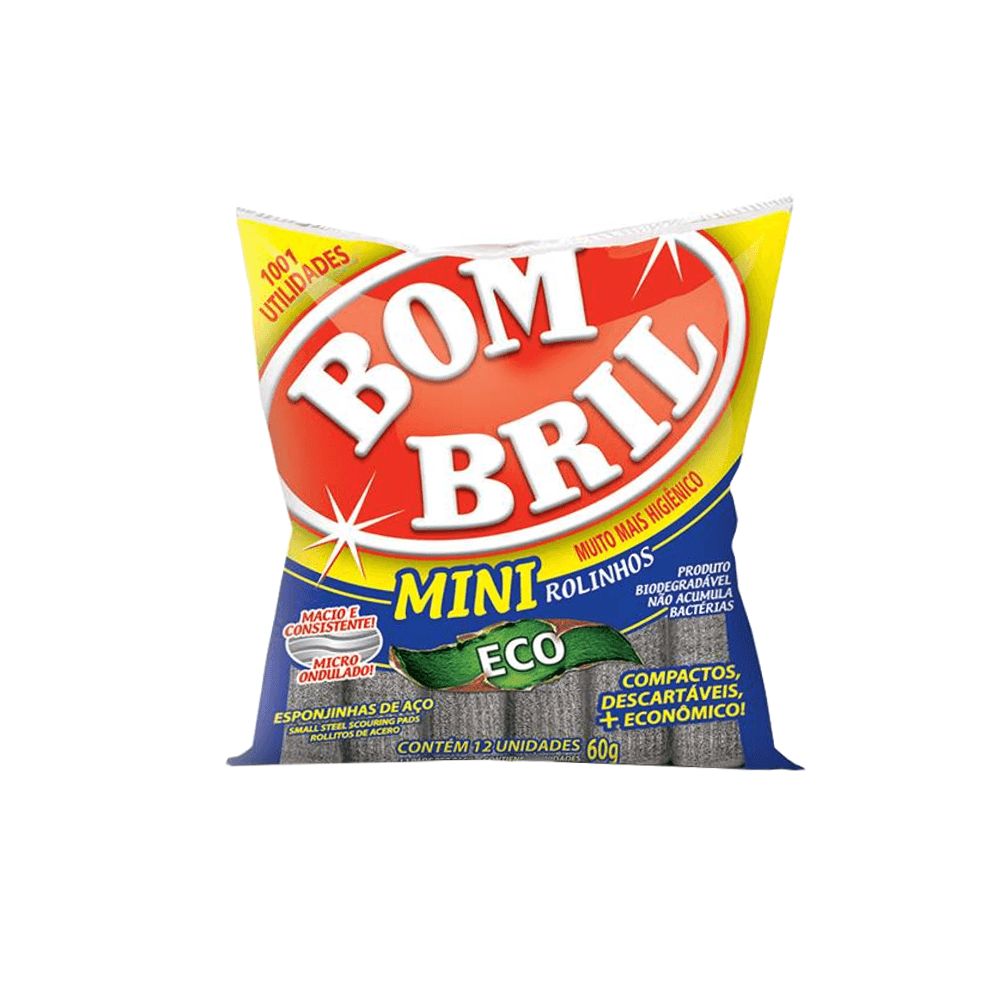 LA DE ACO BOMBRIL MINI ECO 10X12 UN 80/60GR
