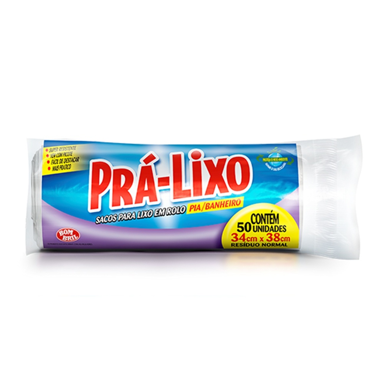 SACO PRA-LIXO BOMBRIL ROLO 50 UN PIA/BANHE 34X38CM