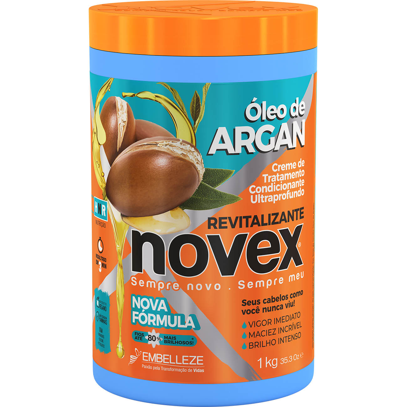 CREME DE TRATAMENTO NOVEX 1 KG OLEO DE ARGAN
