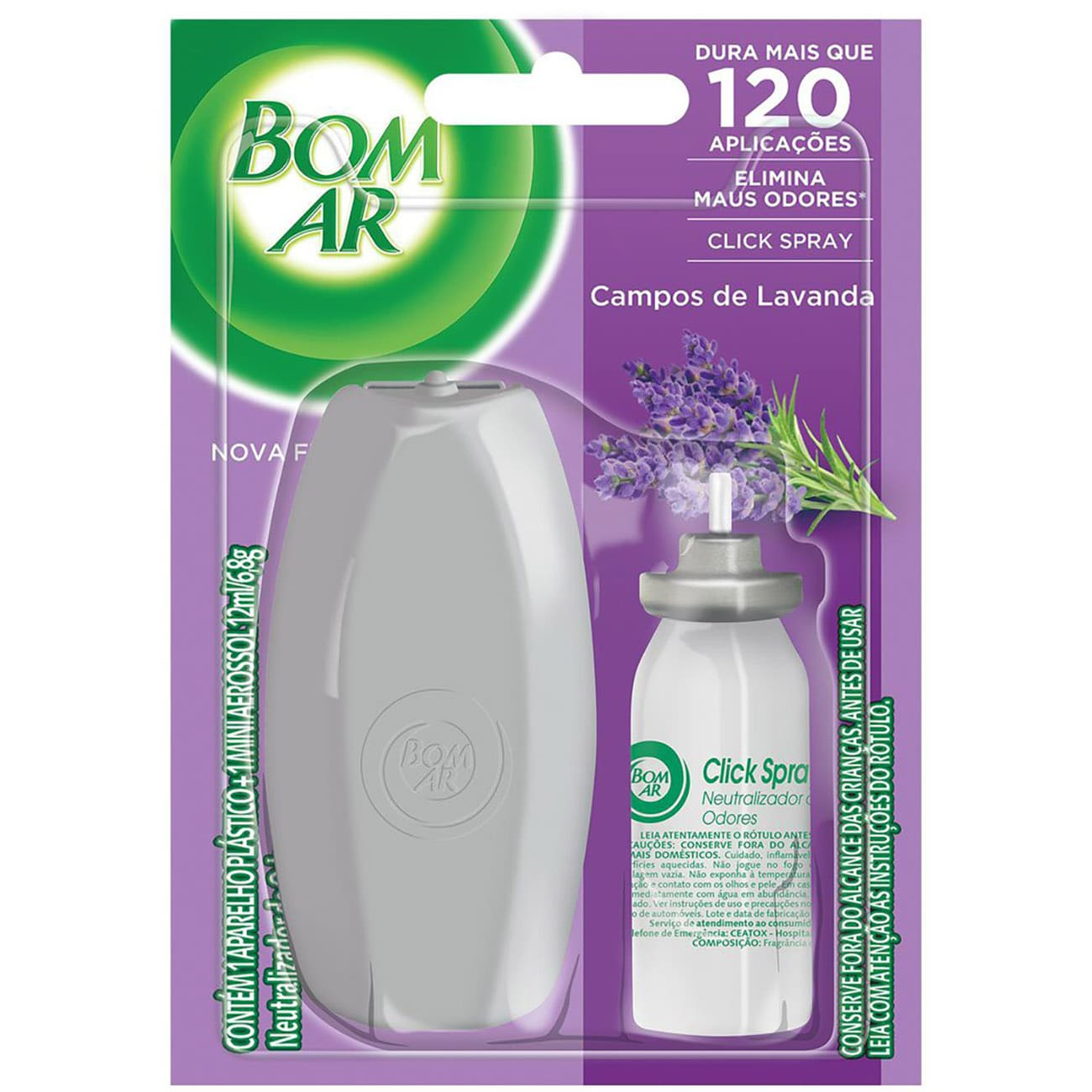 PURIFICADOR BOM AR CLICK SPRAY APAR 12 ML LAVANDA