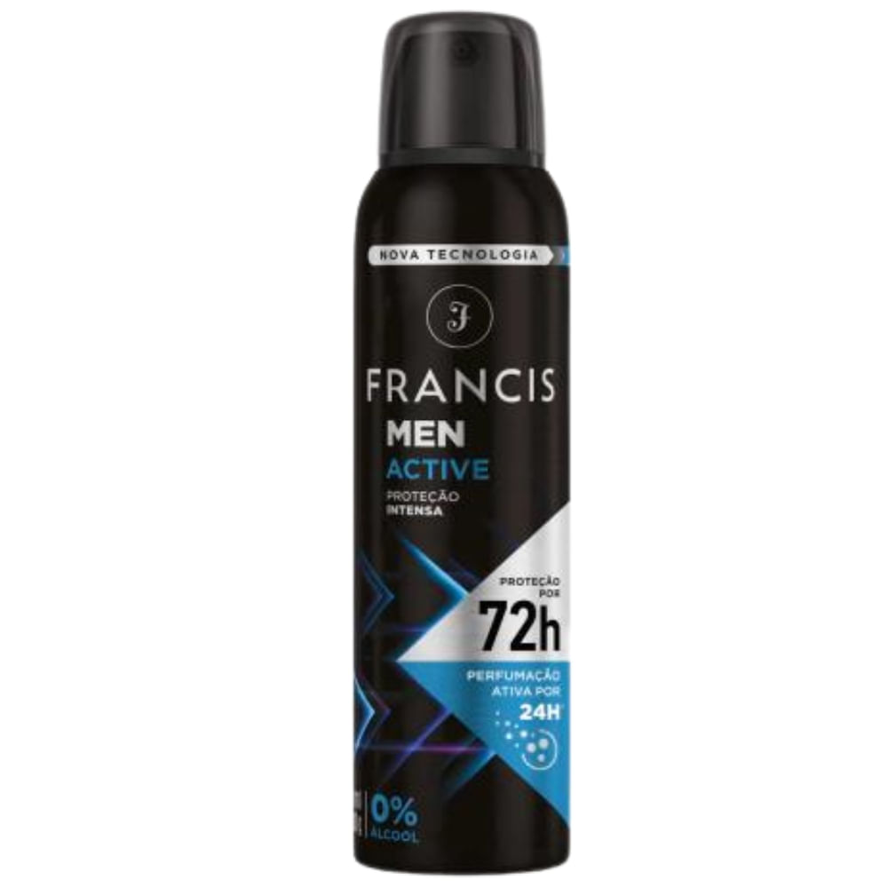 DESODORANTE AEROSOL FRANCIS150ML MEN ACTIVE - AZUL