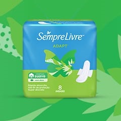 ABSORVENTE SEMPRE LIVRE COM 8 UN C/ABAS ADAPT SUAVE