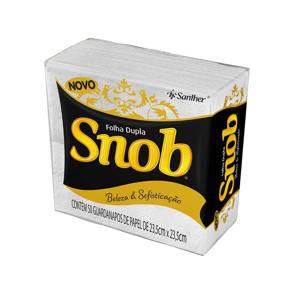 GUARDANAPO SNOB BRANCO 23,5X23,5 PEQUENO