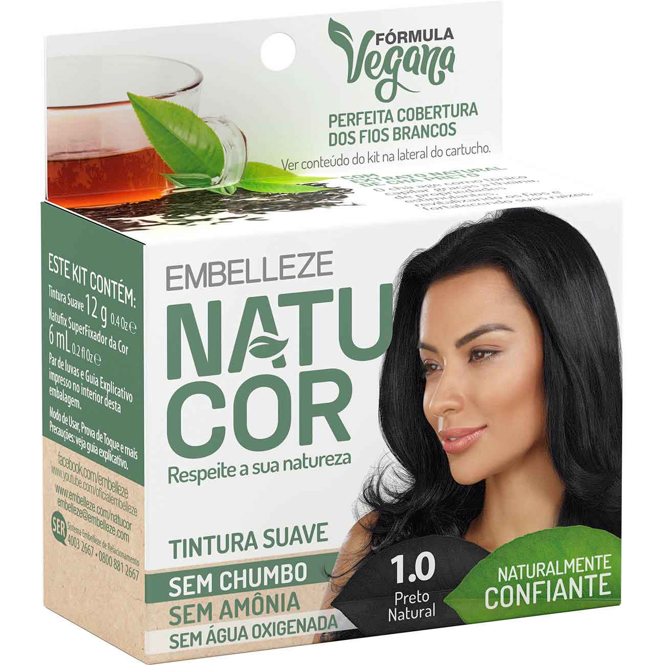 COLORACAO NATUCOR. 1.0 CHA PRETO