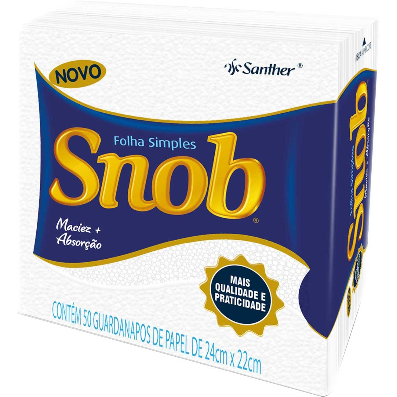 GUARDANAPO SNOB BRANCO 24X22 PEQUENO