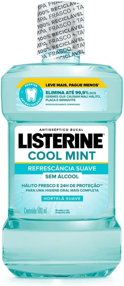 ENXAGUANTE BUCAL LISTERINE L500 P350 ML COOL MINT ZERO