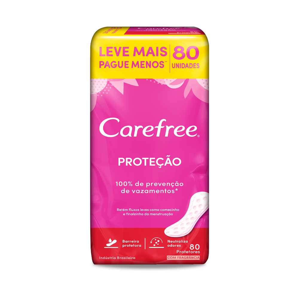 PROTETOR CAREFREE L+/P- 80 UN PROT/COM PERFUME