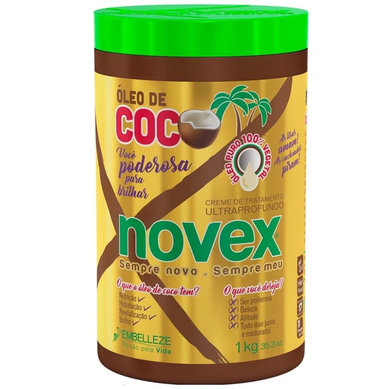 CREME DE TRATAMENTO NOVEX 1 KG OLEO DE COCO