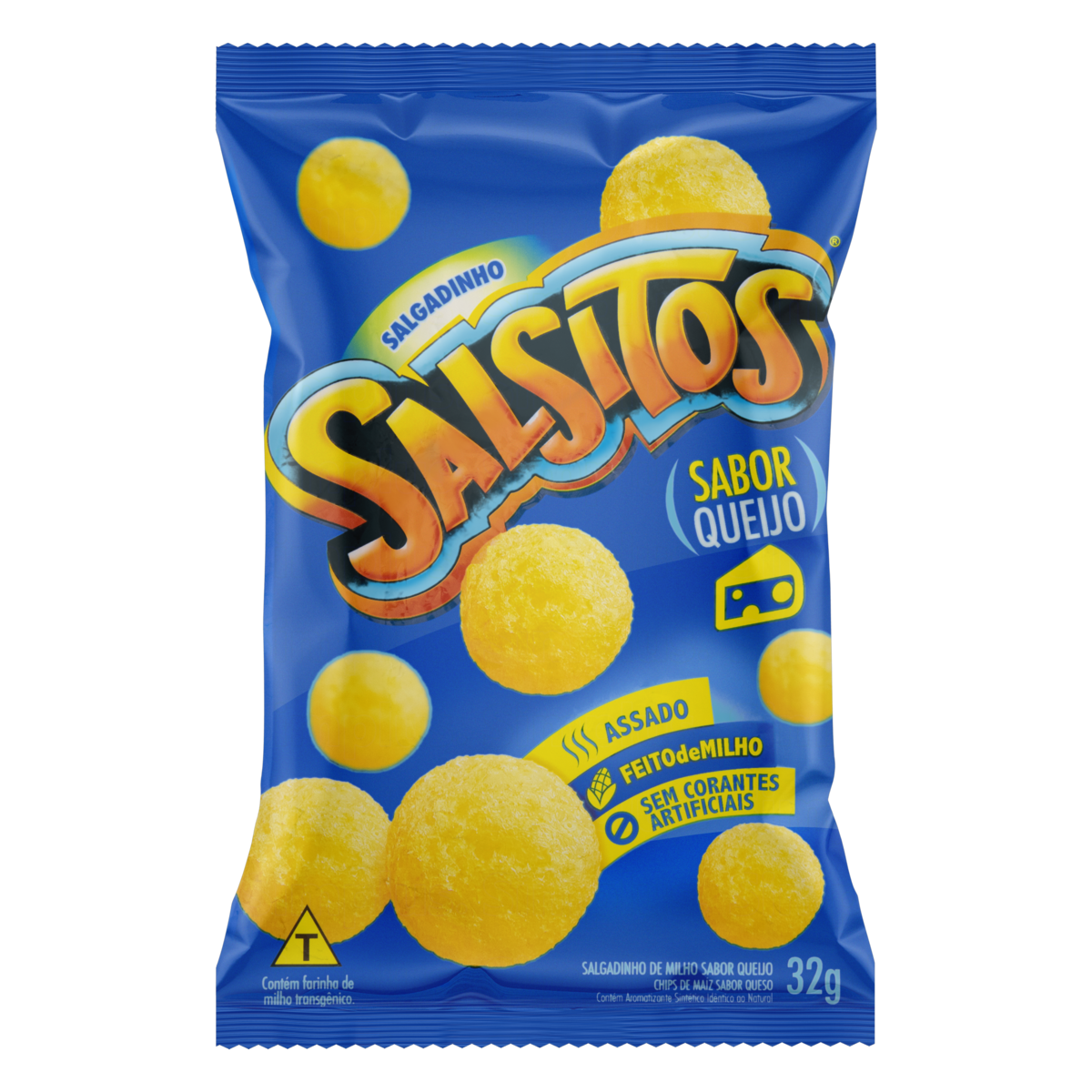 SALSITO SNACK DE MILHO 32G QUEIJO CONCHA