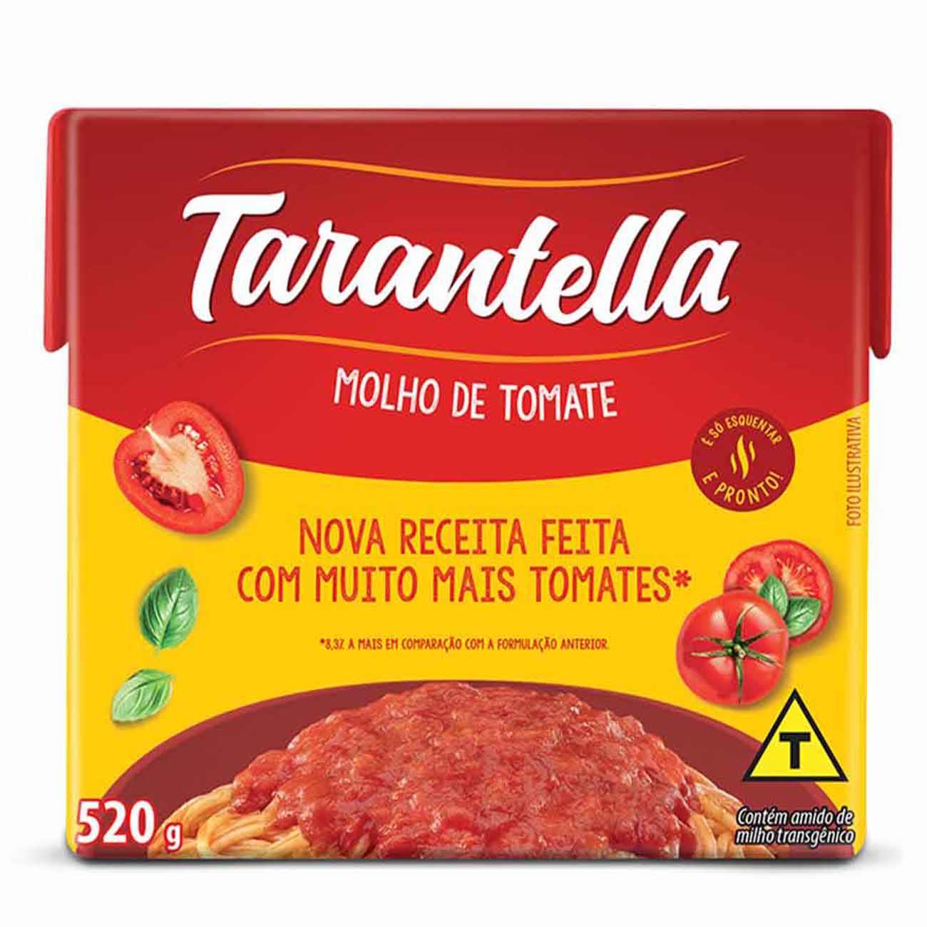 MOLHO TOMATE TARANTELLA TP 520G TRADICIONAL