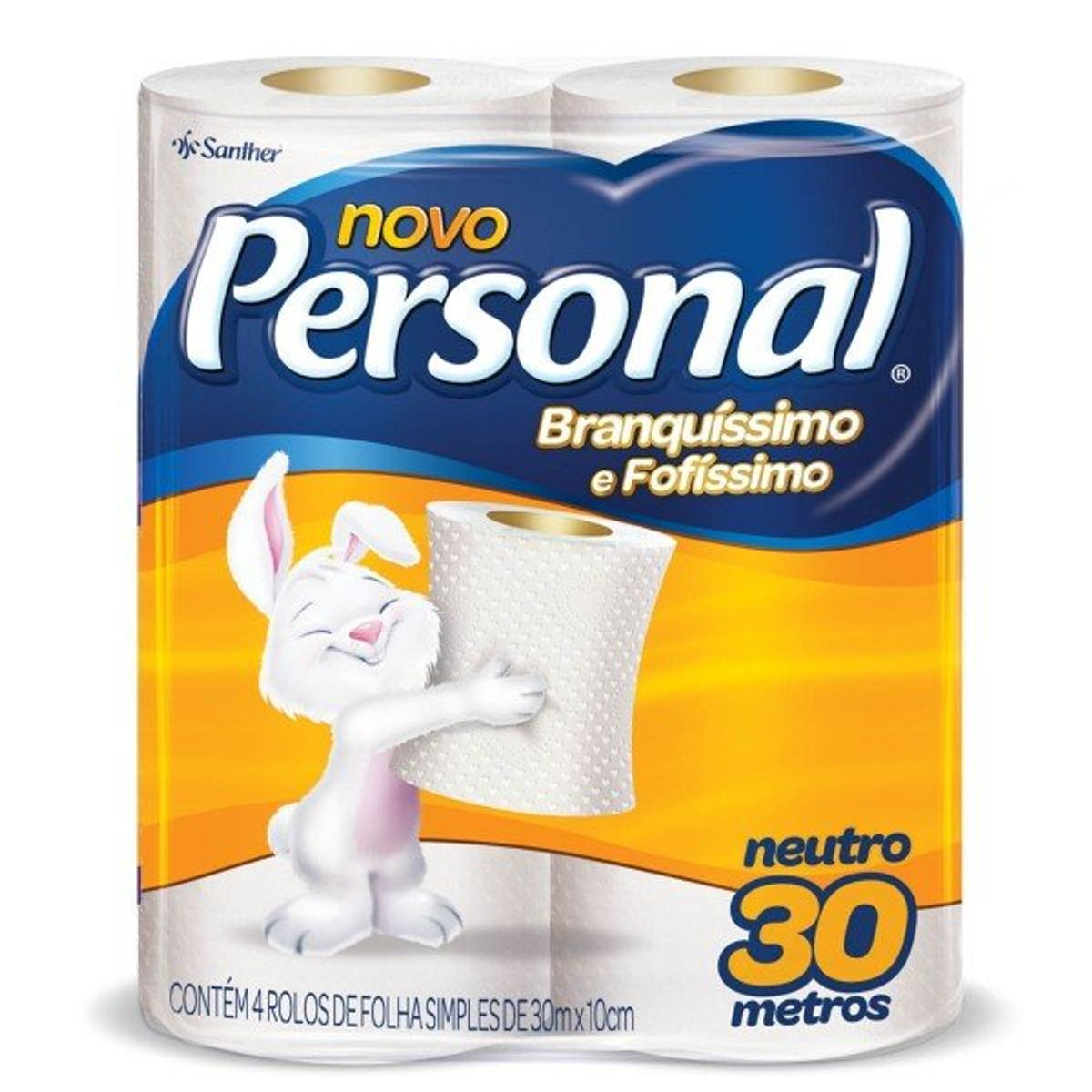 PAPEL HIGIENICO PERSONAL FOLHA SIMPLES 30M C/4 UNIDADES NEUTRO