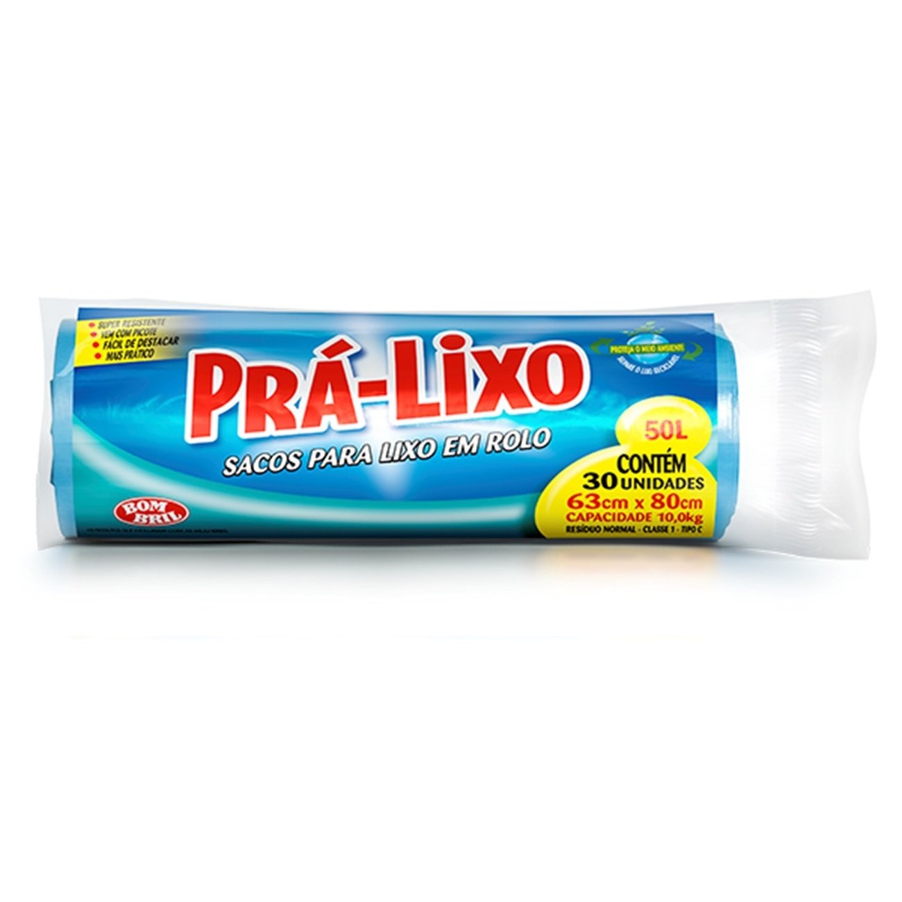SACO PRA LIXO BOMBRIL ROLO 50L 30 UNID