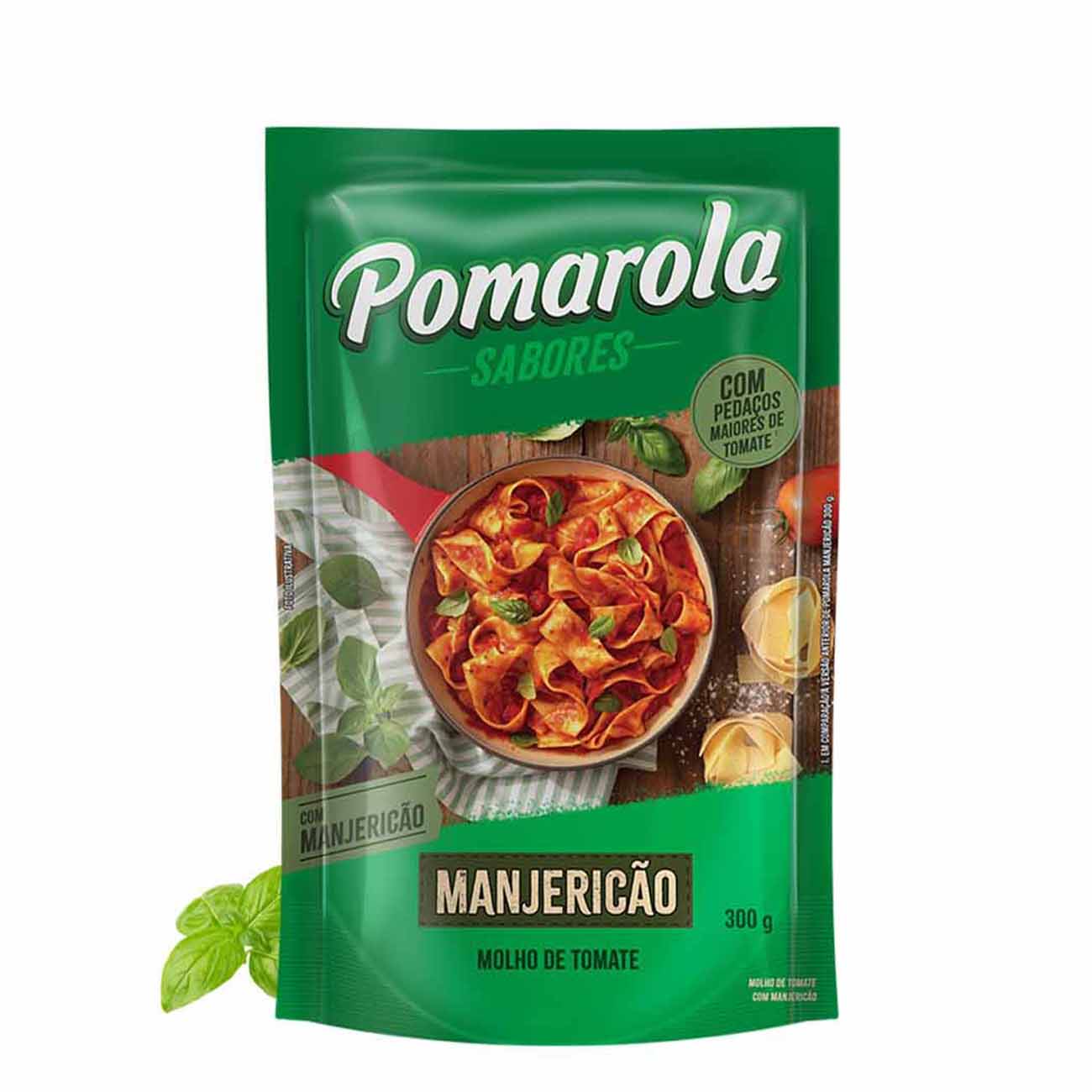MOLHO TOMATE POMAROLA SACHET 300G MANJERICAO