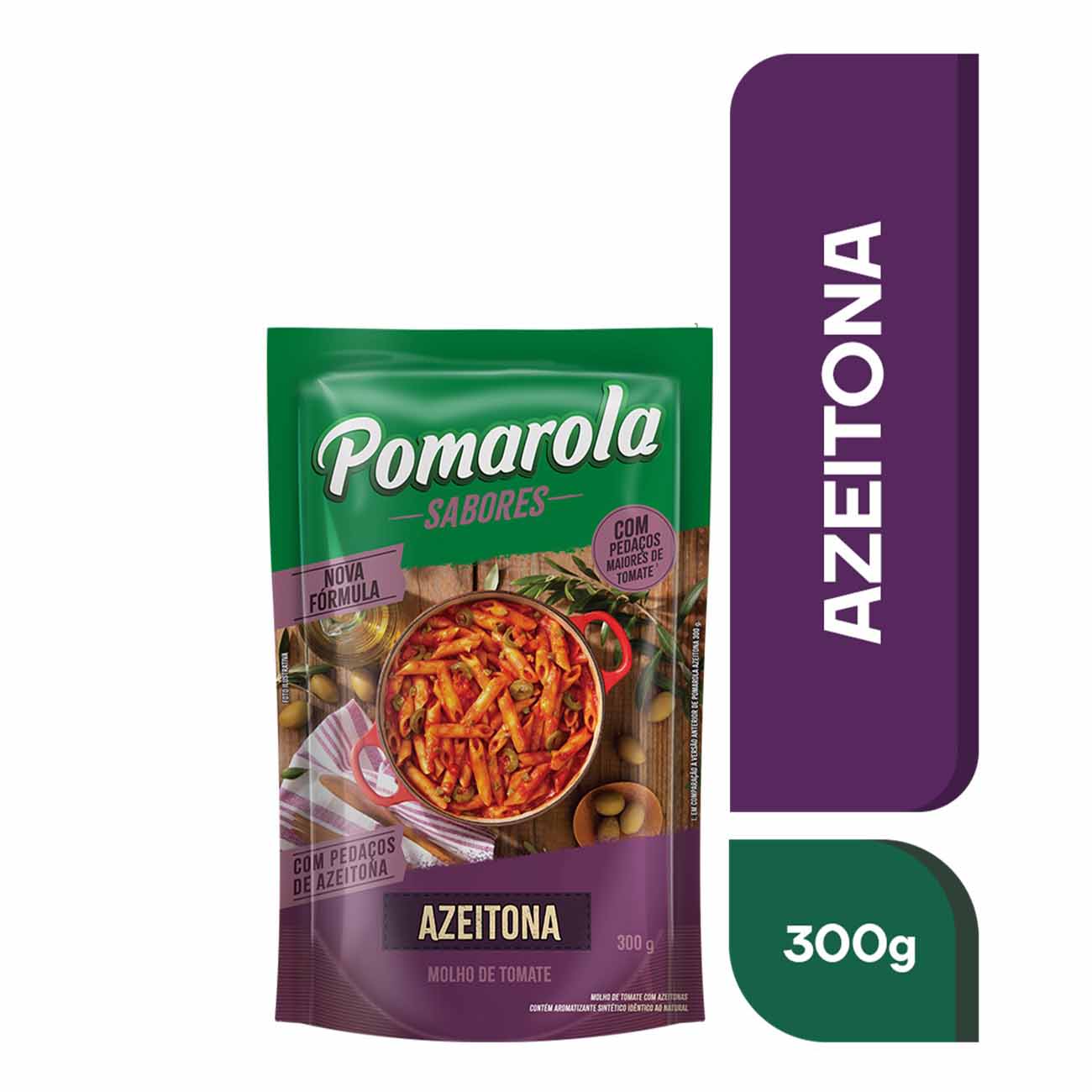 MOLHO TOMATE POMAROLA SACHET 300G AZEITONA