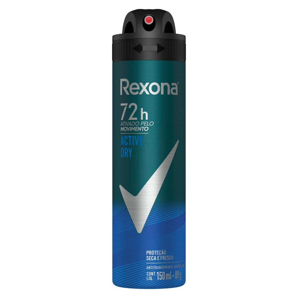 DESODORANTE AEROSSOL REXONA 150ML MASCULINO ACTIVE