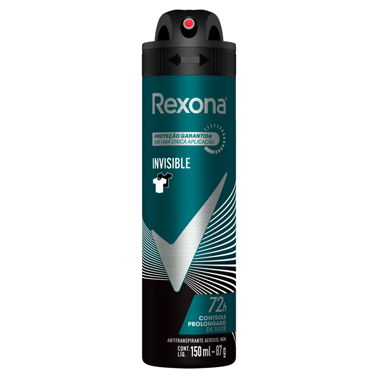 DESODORANTE AEROSSOL REXONA 150ML MASCULINO INVISIBLE