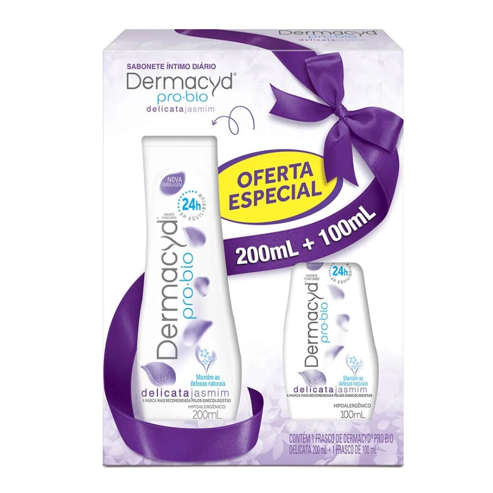 SABONETE LIQUIDO INTIMO DERMACYD 200ML + 100ML DELICATA