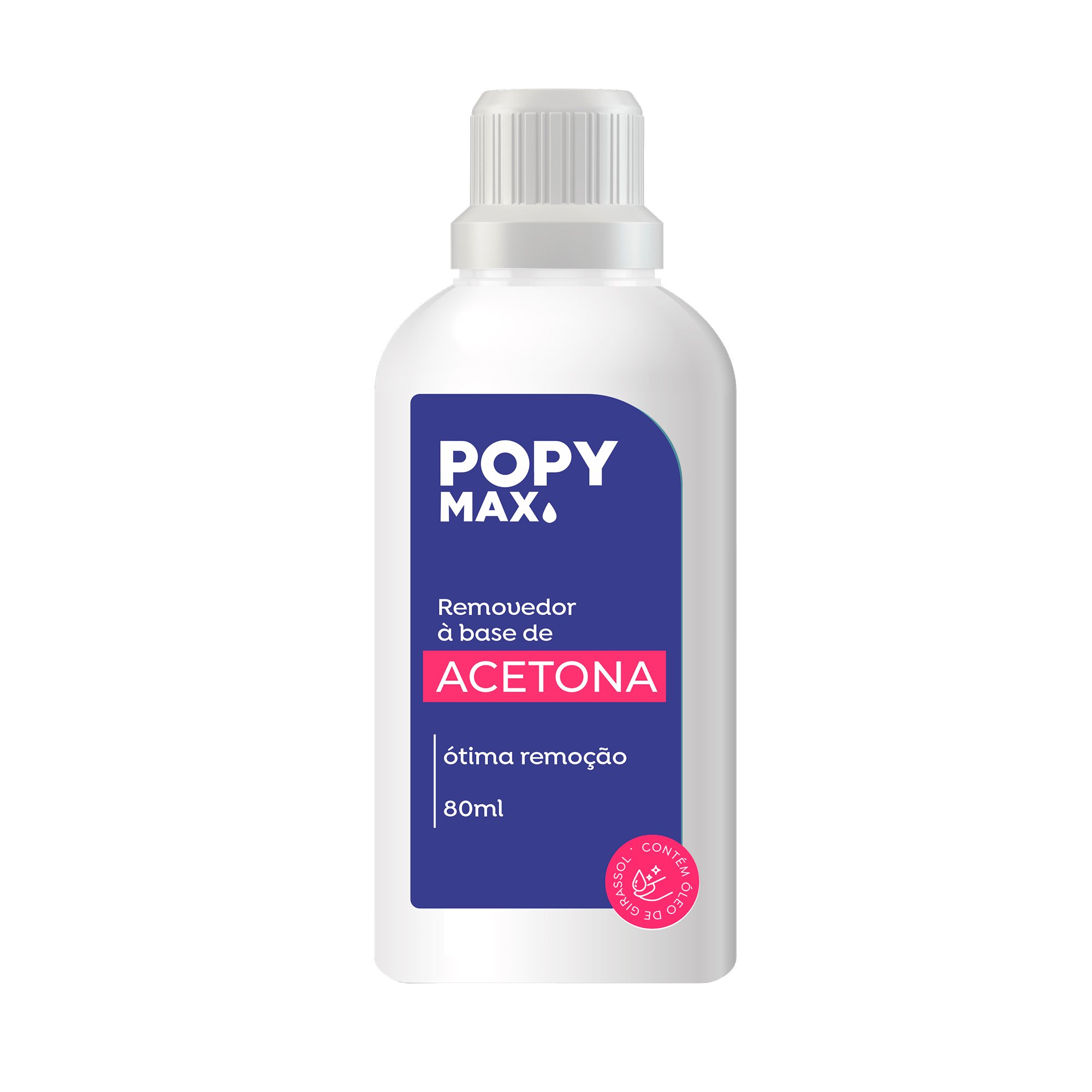 REMOVEDOR A BASE ACETONA POPY MAX 80ML 