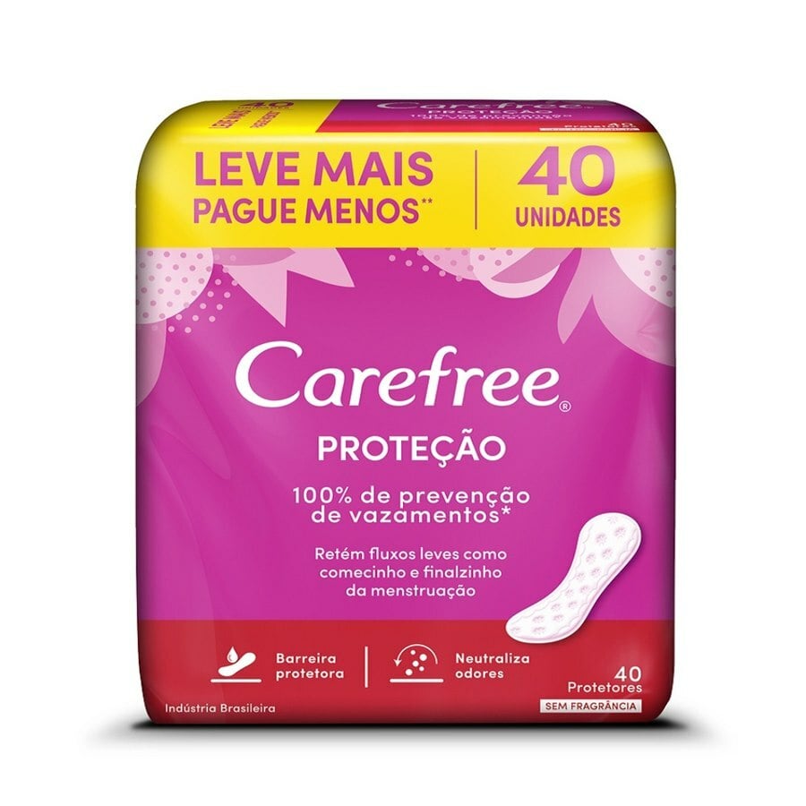 PROTETOR CAREFREE C/40 UN PROTECAO S/ PERFUME