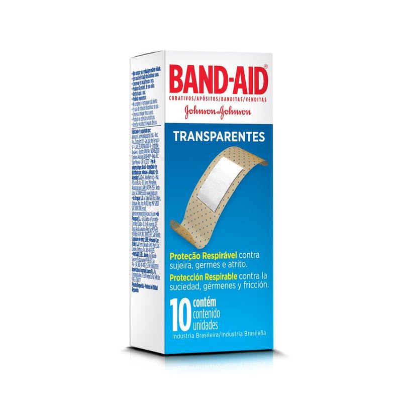 CURATIVO BAND-AID TRANSP.C/10 UN