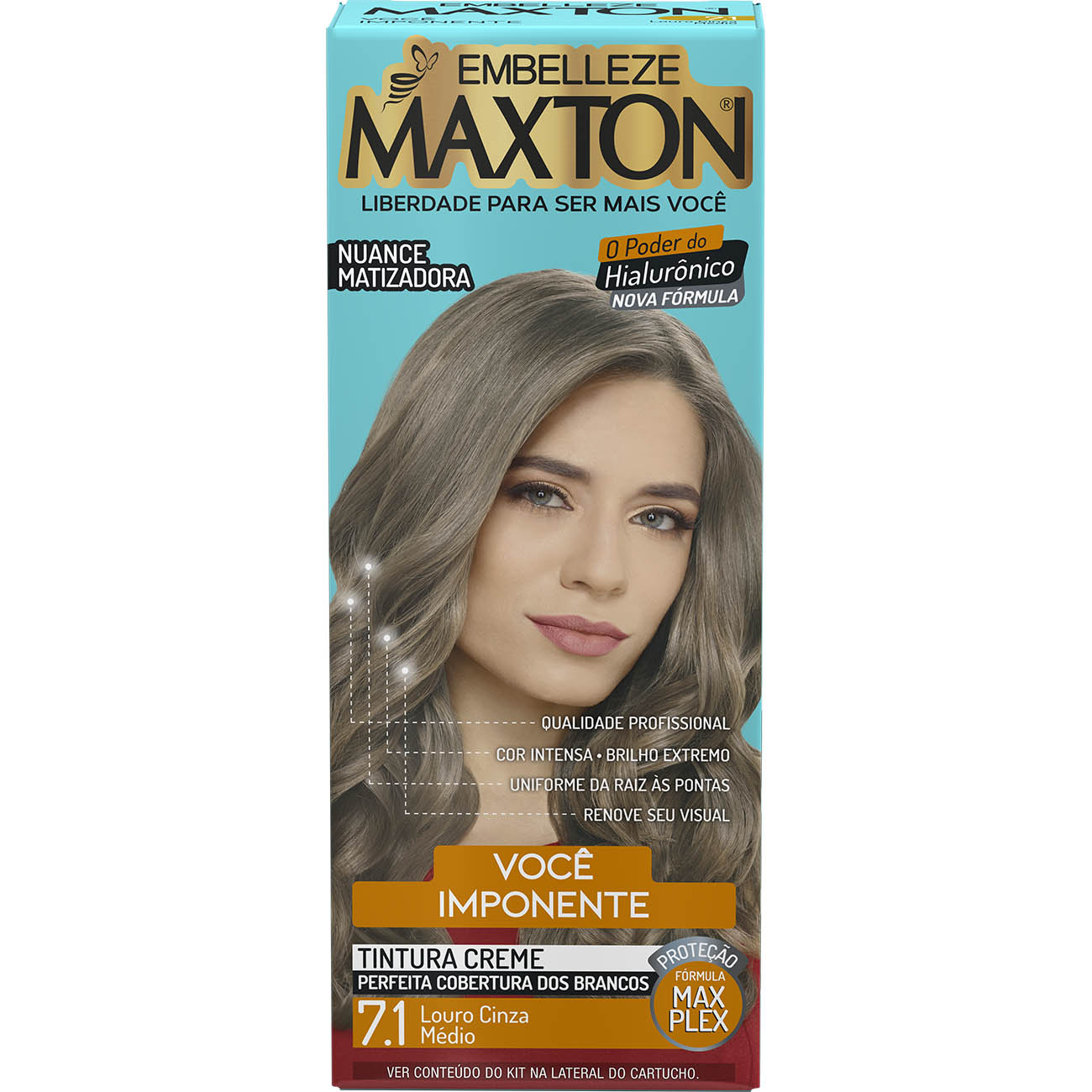 COLORACAO MAXTON KIT PRAT. 7.1 LOURO CINZA MEDIO