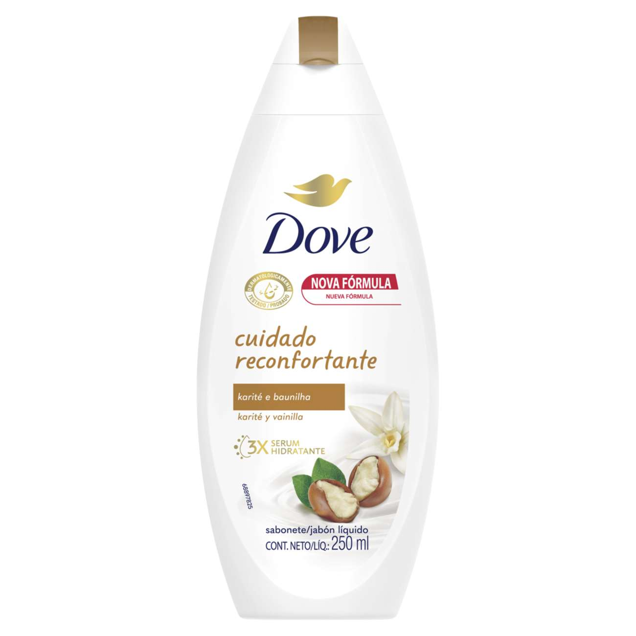 SABONETE LQ DOVE 250ML SHOWER KARITE E BAUNILHA