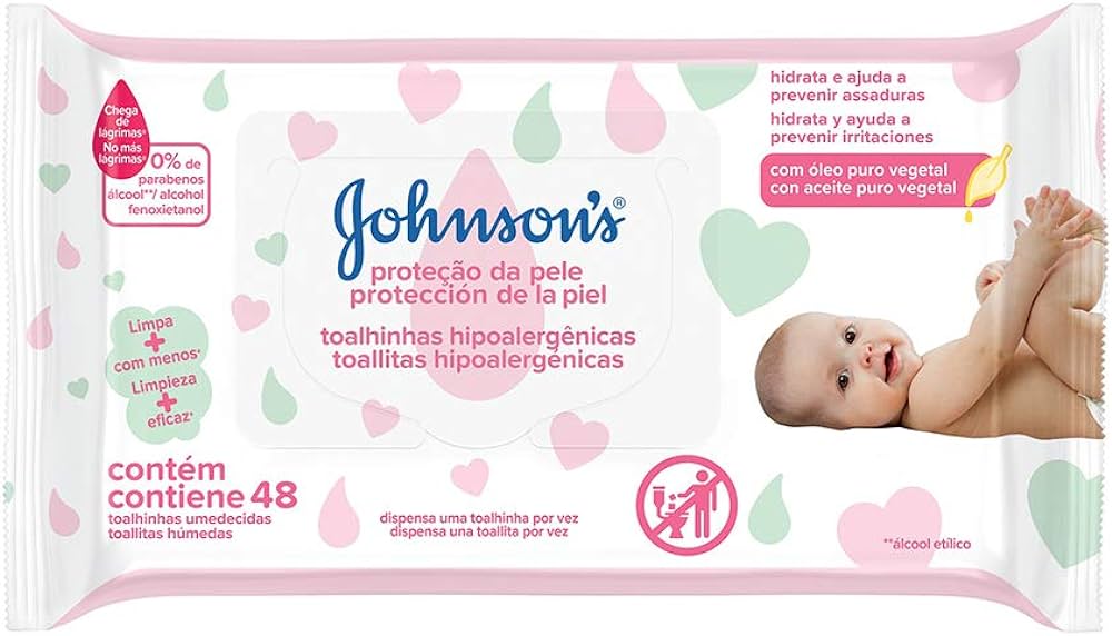 TOALHA UMEDECIDA J&J BABY C/48 UN EXTRA CUIDADO