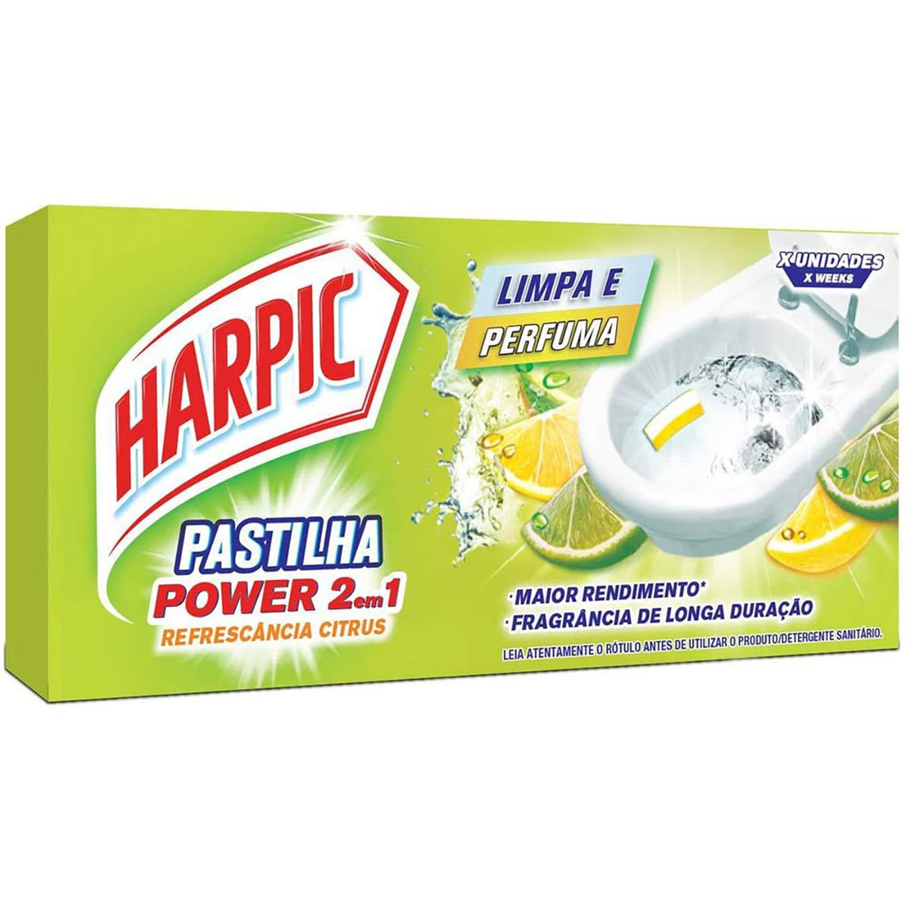 DESODORIZADOR HARPIC PASTILHA ADESIVA 2EM1 3X9G CITRUS
