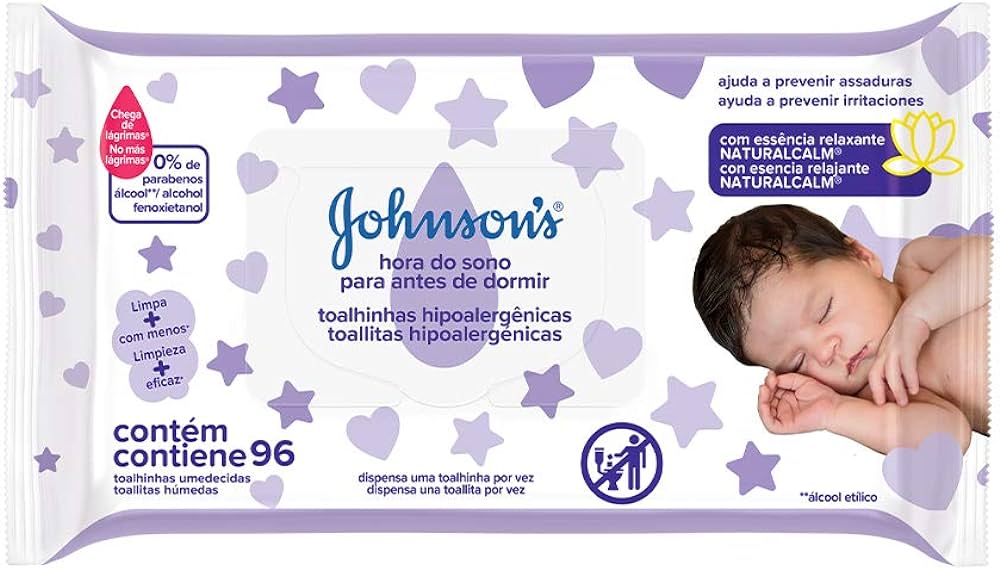TOALHA UMEDECIDA J&J BABY C/96 UN H. DO SONO LEV+POR-