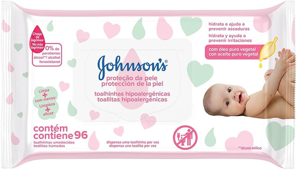 TOALHA UMEDECIDA J&J BABY C/96 UN EXTRA CUID.LEV+POR -